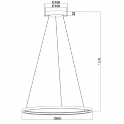 Suspension Globo RALPH LED Nickel mat, 1 lumière