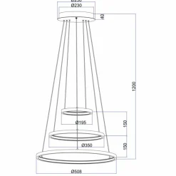 Suspension Globo RALPH LED Nickel mat, 1 lumière