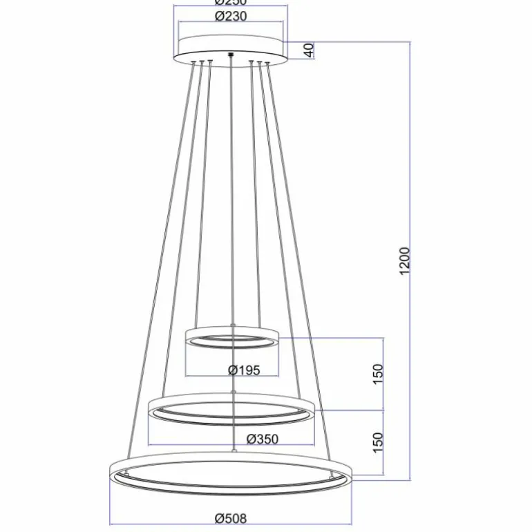Suspension Globo RALPH LED Nickel mat, 1 lumière