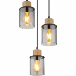 Suspension Globo REID Noir, 3 lumières