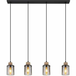 Suspension Globo REID Noir, 4 lumières