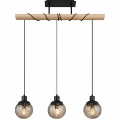 Suspension Globo RICHARD Écru, Noir, 3 lumières