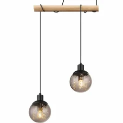 Suspension Globo RICHARD Écru, Noir, 4 lumières