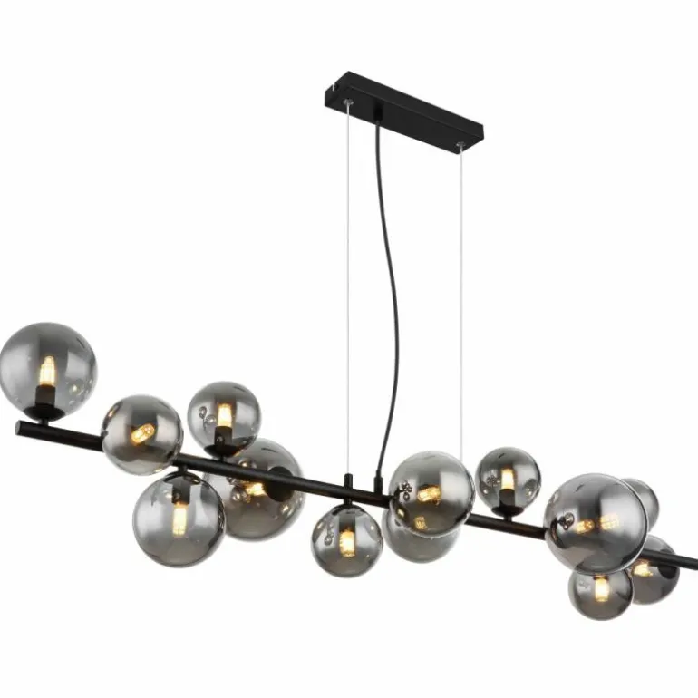 Suspension Globo RIHA LED Noir, 13 lumières