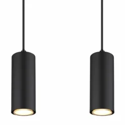 Suspension Globo ROBBY Couleur bois, Noir, 4 lumières