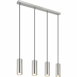 Suspension Globo ROBBY Nickel mat, 4 lumières
