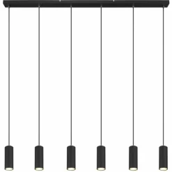 Suspension Globo ROBBY Noir, 6 lumières