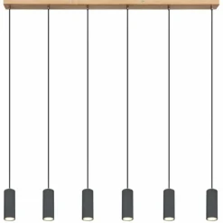 Suspension Globo ROBBY Noir, 6 lumières