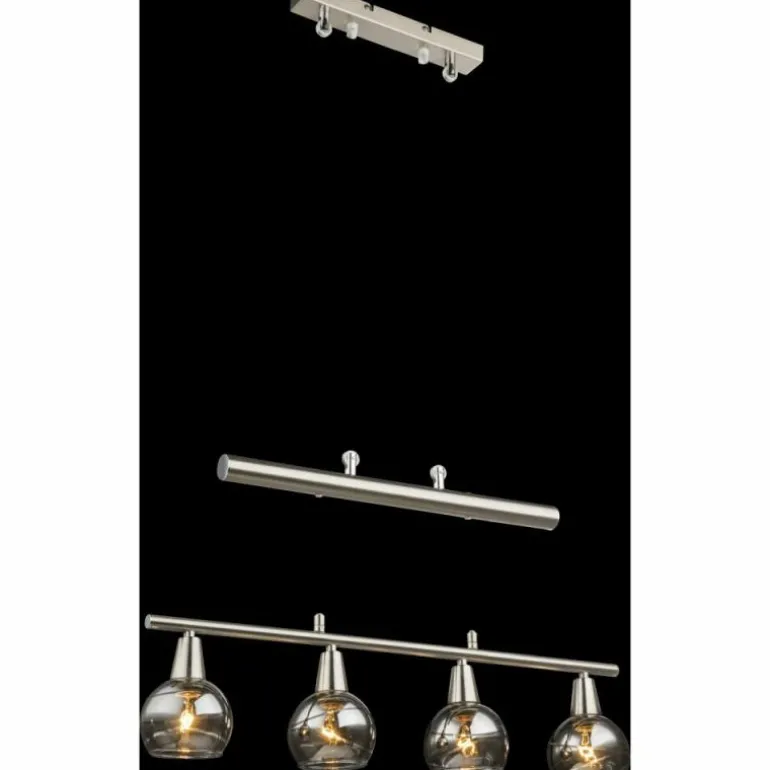 Suspension Globo ROMAN LED Nickel mat, 4 lumières