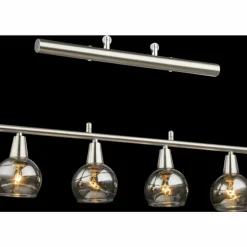 Suspension Globo ROMAN LED Nickel mat, 4 lumières