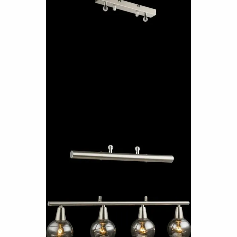 Suspension Globo ROMAN LED Nickel mat, 4 lumières