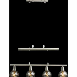 Suspension Globo ROMAN LED Nickel mat, 4 lumières