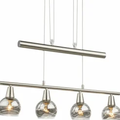 Suspension Globo ROMAN LED Nickel mat, 4 lumières