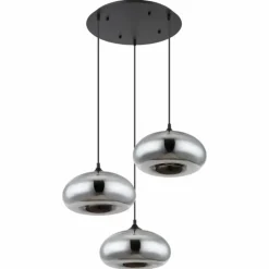 Suspension Globo SELLY Noir, 3 lumières