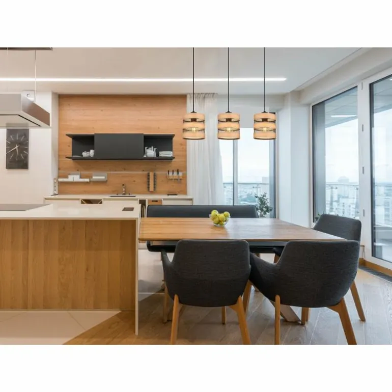 Suspension Globo SOENI Noir, 3 lumières