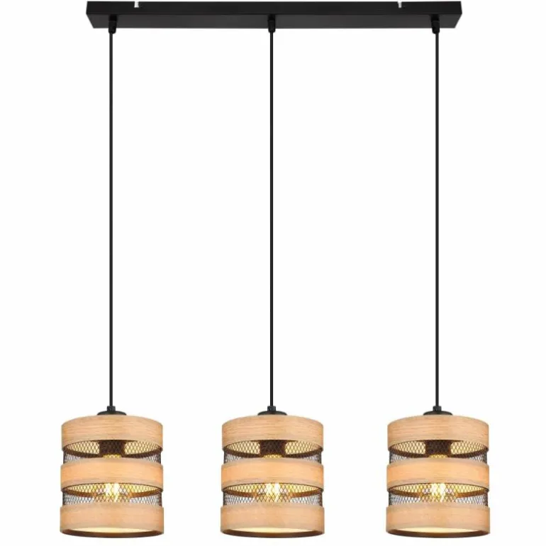 Suspension Globo SOENI Noir, 3 lumières