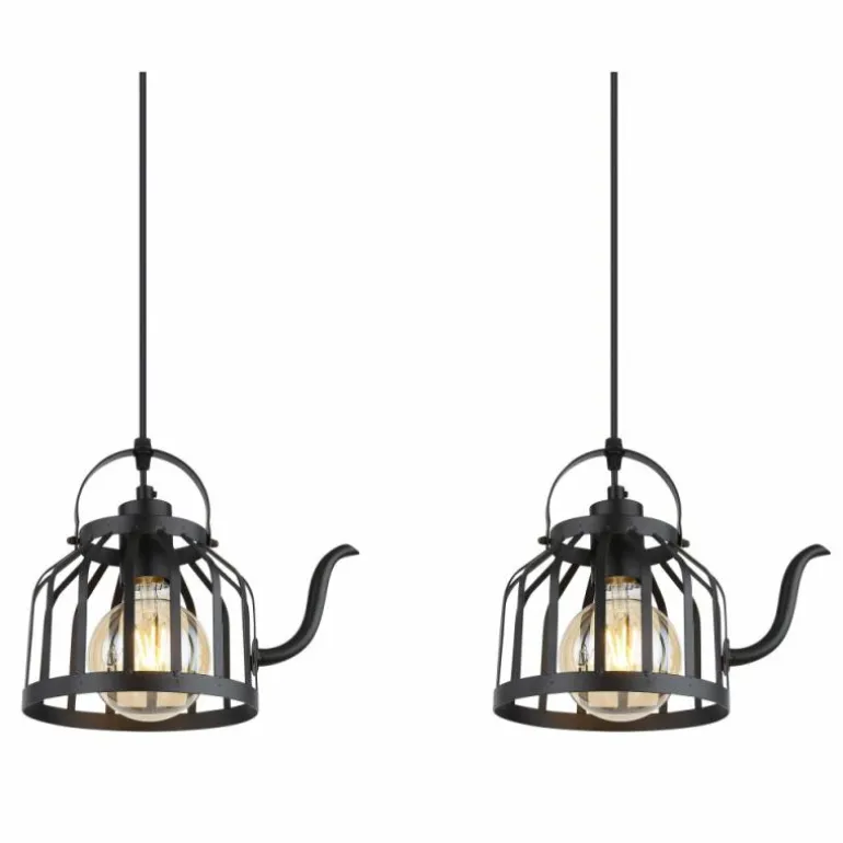 Suspension Globo SUSANNA Noir, 3 lumières