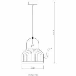 Suspension Globo SUSANNA Noir, 1 lumière