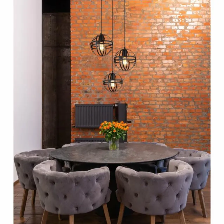 Suspension Globo TAMARA Noir, 3 lumières