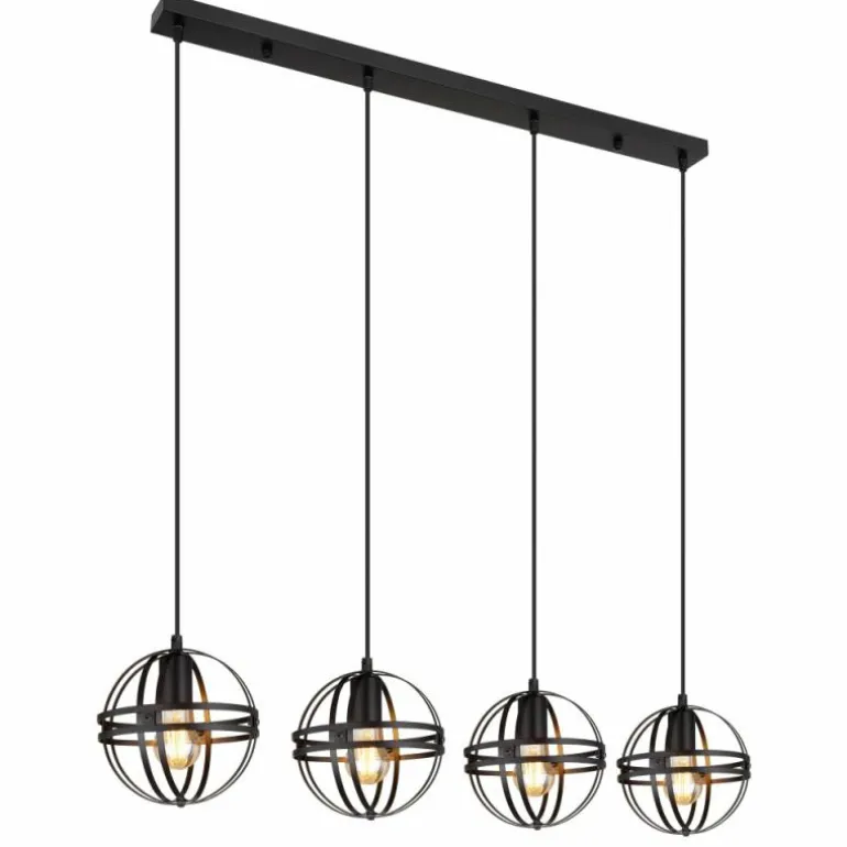 Suspension Globo TAMARA Noir, 4 lumières