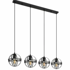 Suspension Globo TAMARA Noir, 4 lumières