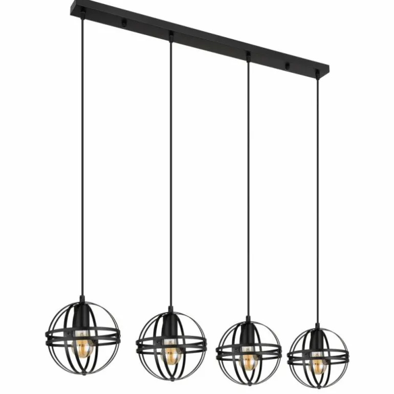 Suspension Globo TAMARA Noir, 4 lumières