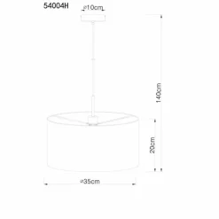 Suspension Globo THERESA Nickel mat, 1 lumière