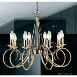 Suspension Globo TRUNCATUS Vieux laiton, 8 lumières