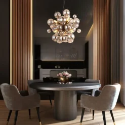 Suspension Globo UDO Noir, 6 lumières