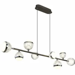 Suspension Globo UNTSY LED Titane, 8 lumières, Télécommandes
