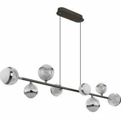 Suspension Globo UNTSY LED Titane, 8 lumières, Télécommandes
