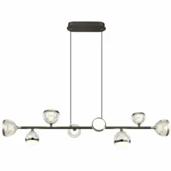 Suspension Globo UNTSY LED Titane, 8 lumières, Télécommandes