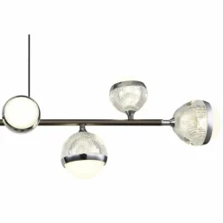 Suspension Globo UNTSY LED Titane, 8 lumières, Télécommandes