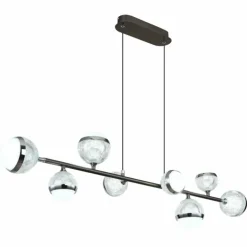 Suspension Globo UNTSY LED Titane, 8 lumières, Télécommandes