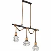 Suspension Globo VALERIE Brun, Noir, 3 lumières