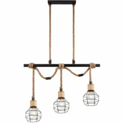 Suspension Globo VALERIE Brun, Noir, 3 lumières