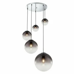 Suspension Globo VARUS Nickel mat, 5 lumières