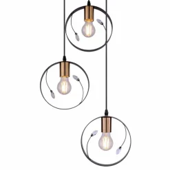 Suspension Globo VIGO Noir, 3 lumières