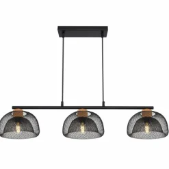 Suspension Globo VITIANO Brun, Noir, 3 lumières