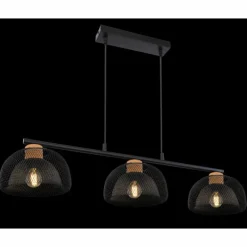 Suspension Globo VITIANO Brun, Noir, 3 lumières