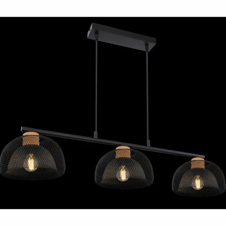 Suspension Globo VITIANO Brun, Noir, 3 lumières