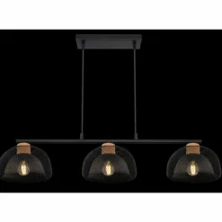 Suspension Globo VITIANO Brun, Noir, 3 lumières