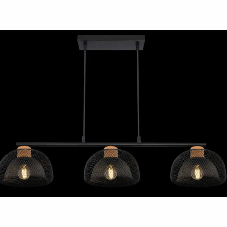 Suspension Globo VITIANO Brun, Noir, 3 lumières