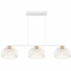 Suspension Globo VITIANO Brun, Blanc, 3 lumières