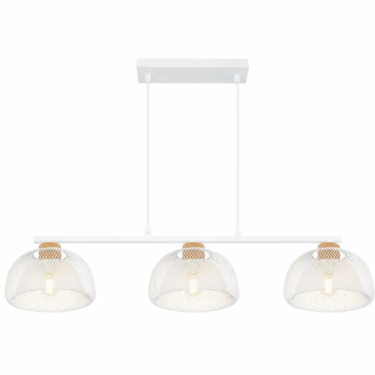 Suspension Globo VITIANO Brun, Blanc, 3 lumières