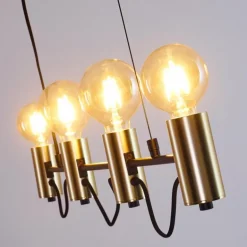 Suspension Gnarp Noir doré, 4 lumières