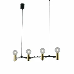 Suspension Gnarp Noir doré, 4 lumières
