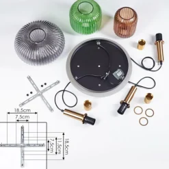 Suspension Goldenville Laiton, Noir, 3 lumières