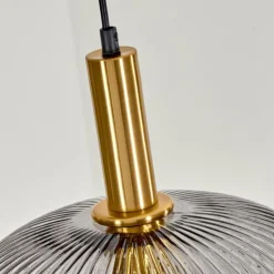 Suspension Goldenville Laiton, Noir, 3 lumières