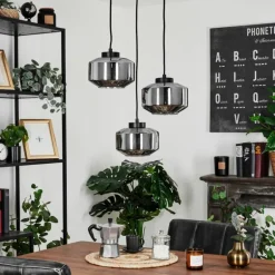 Suspension Gondim Noir, 3 lumières